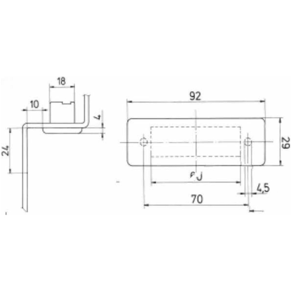 Kennzeichenleuchte Anhänger rechts