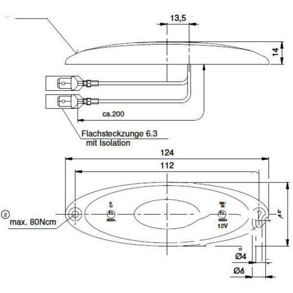 Seitenmarkierungsleuchte Anhänger LED 121015000