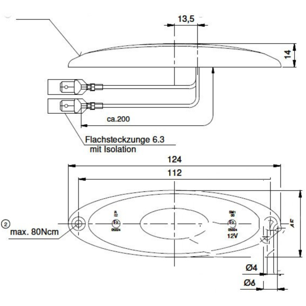 Seitenmarkierungsleuchte Anhänger LED 121015300