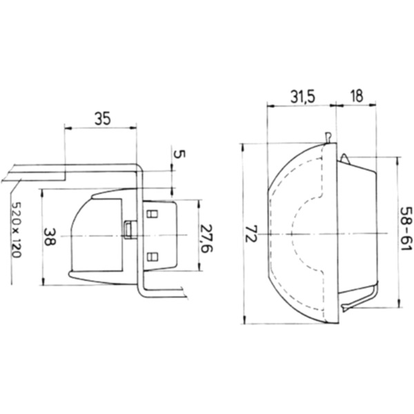 Kennzeichenleuchte Anhänger 10416