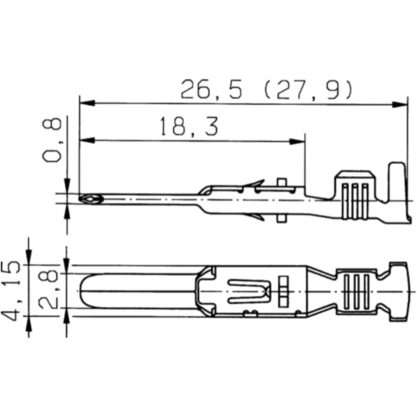 Flachstecker SLK2.8 1-2.5