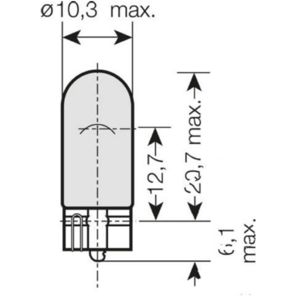 Lampe 12V5W2.1X9.5D 2 Blister