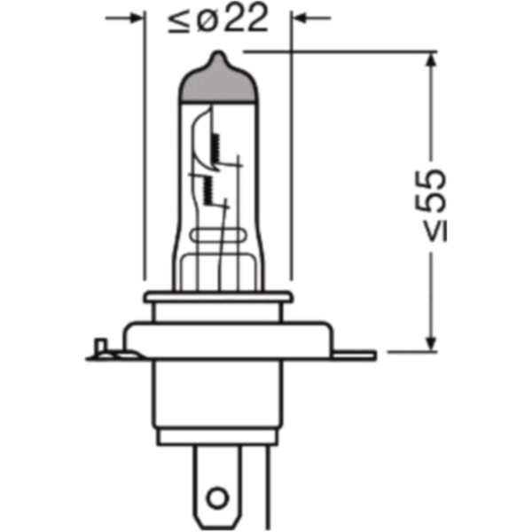 Lampe H4 12V60/55W Osram 1100621
