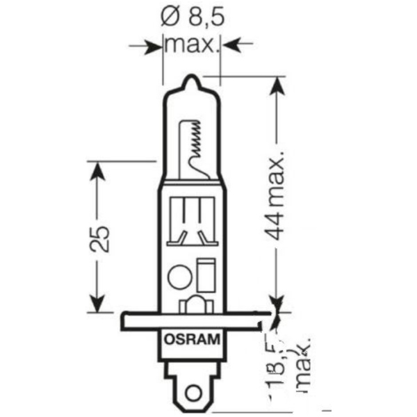 Glühbirne Birne Lampe H1 12V55W 1er Blister