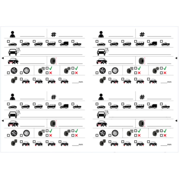 Ersatzetiketten 100 Stück