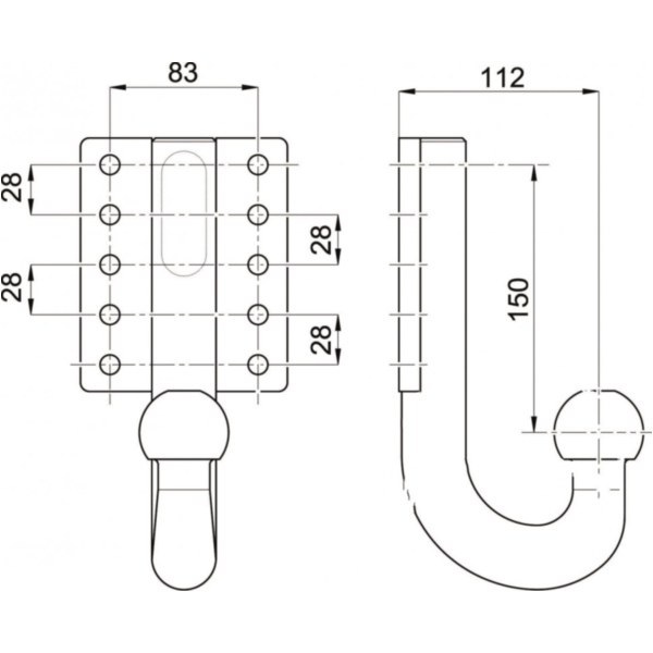 Griff Kugelkopfkupplung M Platte Westfalia