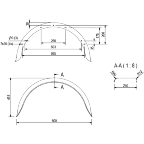 Kotflügel Anhänger 20103