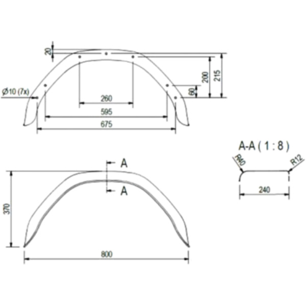 Kotflügel Anhänger 20132
