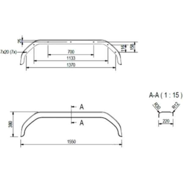 Kotflügel Anhänger PVC 20138
