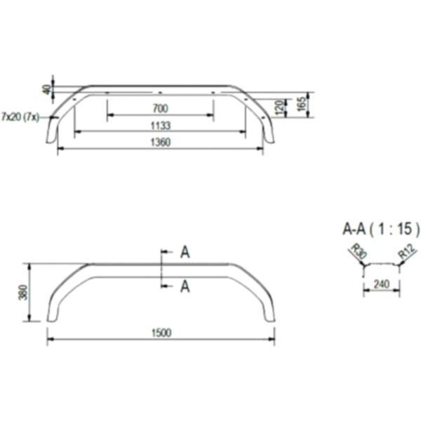 Kotflügel Anhänger PVC 20139