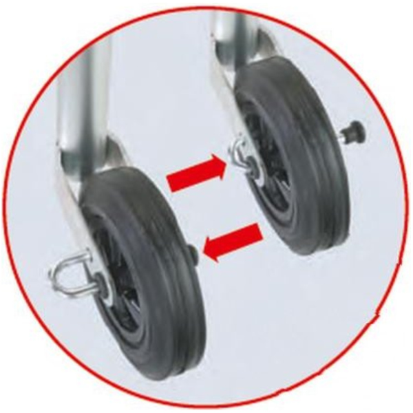 Stützrad M.Bremsfunktion Vollgummirad 200X50MM