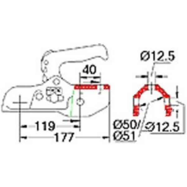 Kugelkopfkupplung EM 350-RB-1212