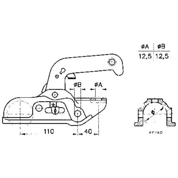 Kugelkopfkupplung Auflaufbremse 1732201