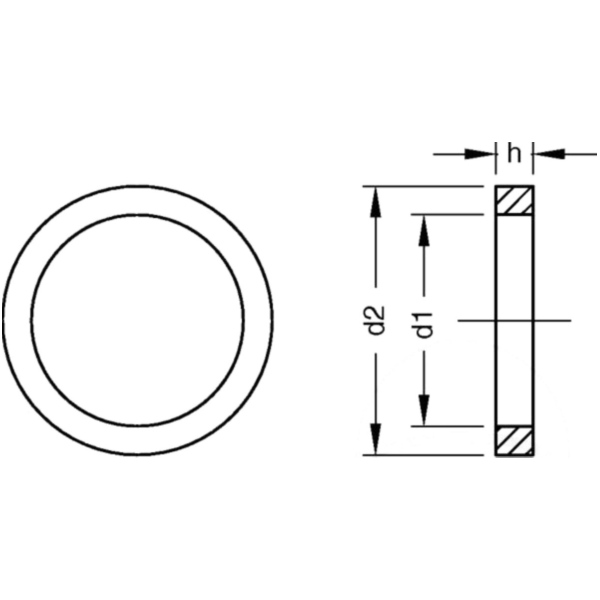 Dichtring Kupfer massiv 28X34X2