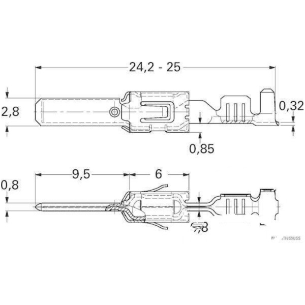 Flachstecker JPT 1.25-2.5