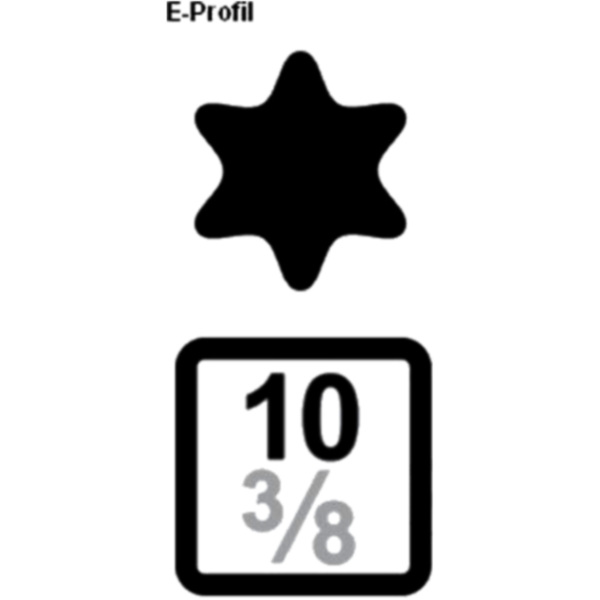 Stecknuss Torx 3/8 E16