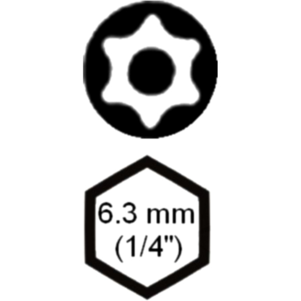 Bit Torx T7 mit Bohrung