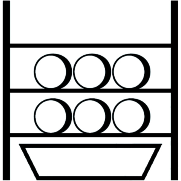 FASSREGAL für 6X60 Liter.