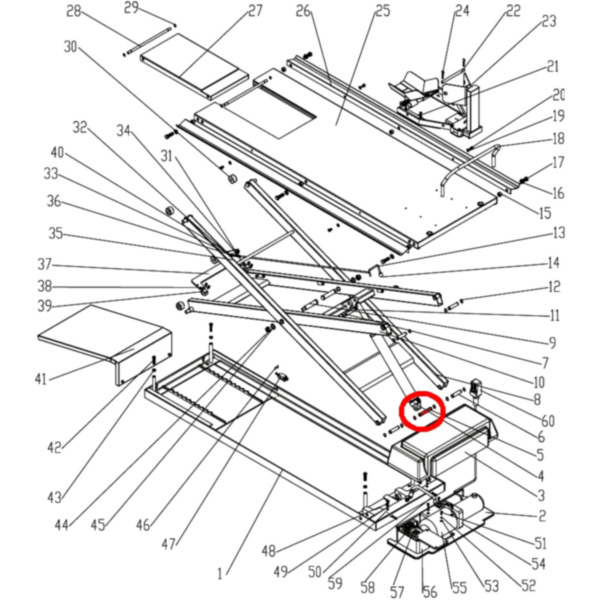 Hebebühne Zylinder Pin 5MA003