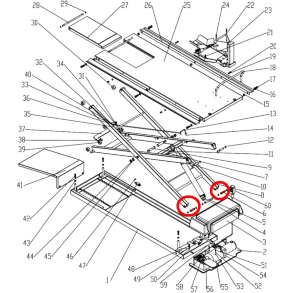 Hebebühne GELENK Pin