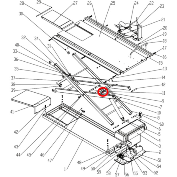 Hebebühne Zylinder Pin