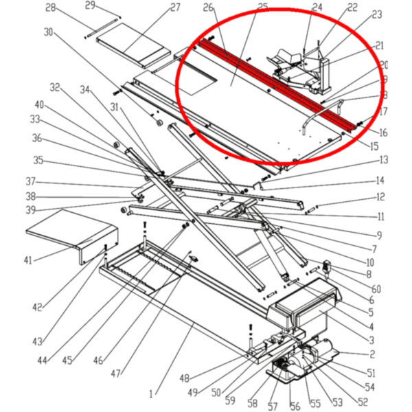 Hebebühne WERKZEUGABLAGE