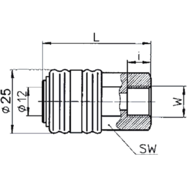 Kupplung I Gewinde 1/4