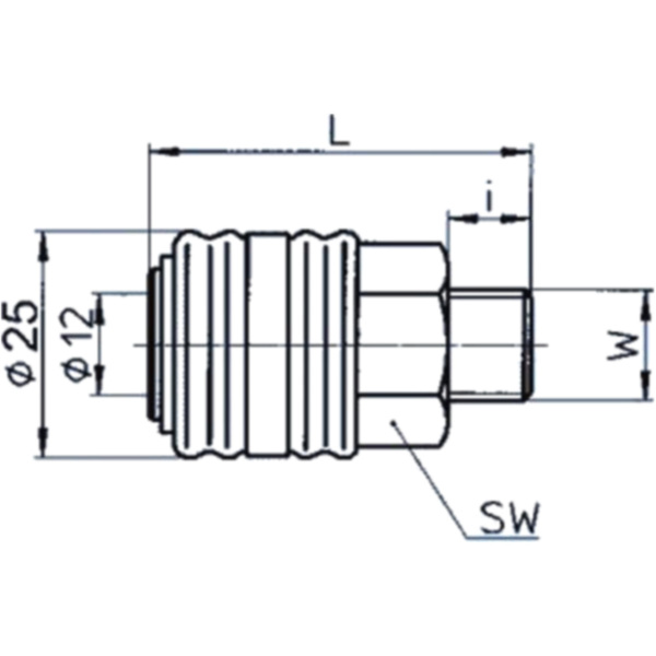 Kupplung A Gewinde 1/8
