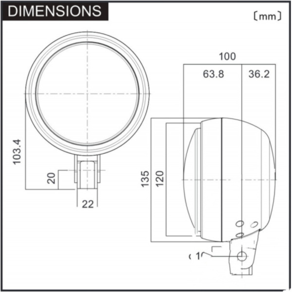 Scheinwerfer LED 4 3/4 Daytona 1083670