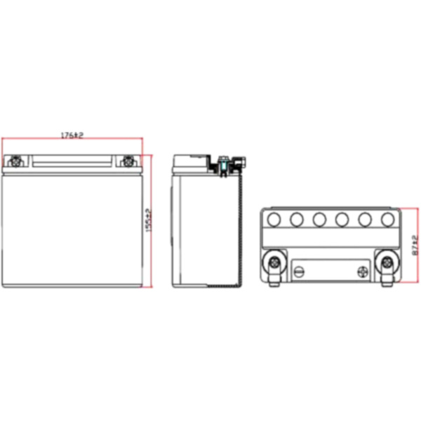 Motorradbatterie VTB-1 V-Twin JMT HVT1
