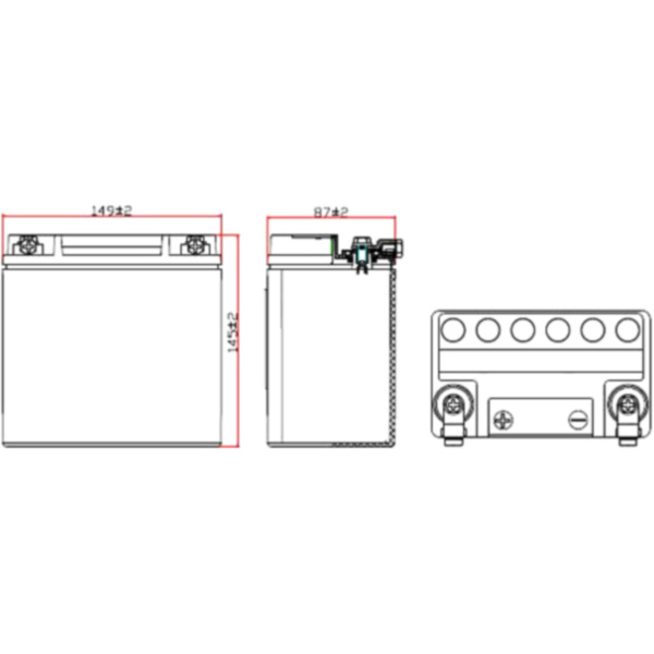 Motorradbatterie VTB-8 V-Twin JMT HVT8