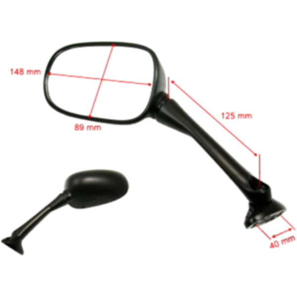 Spiegel schwarz links JMP BA19H0045BL