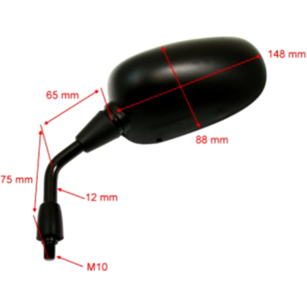 Spiegel schwarz links JMP BA19H0046BL