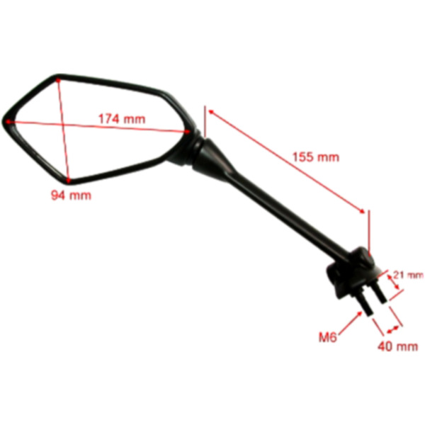 Spiegel schwarz links JMP BA19K0045BLA