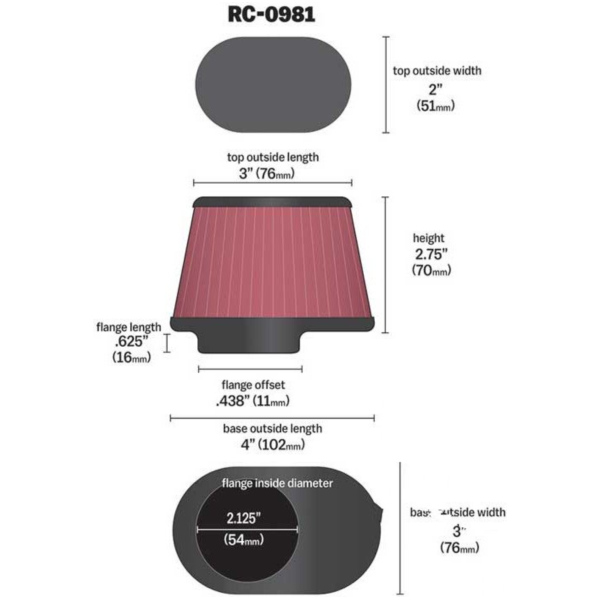 Filter RENNEINZEL Universal K&N RC0981