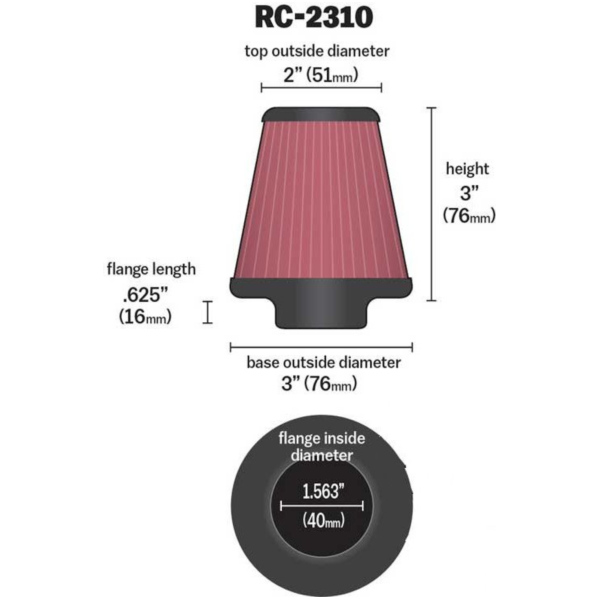 Filter RENNEINZEL Universal K&N RC2310