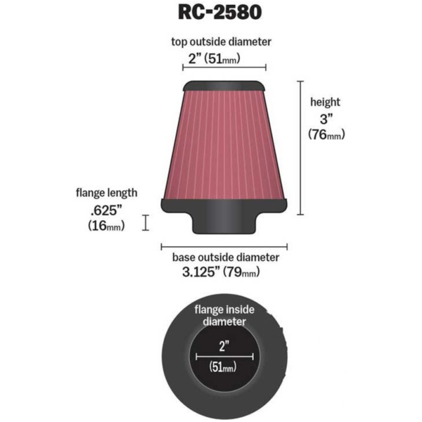 Filter RENNEINZEL Universal K&N RC2580