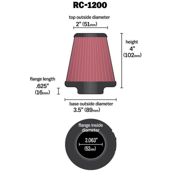 Filter RENNEINZEL Universal K&N RC1200