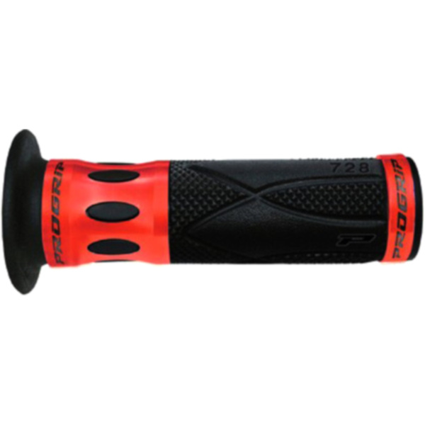 Lenkergriffe Griffgummi schwarz/rot alu