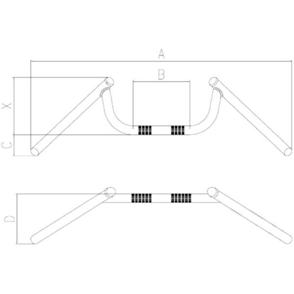 Lenker Stahl chrom 22 mm Domino