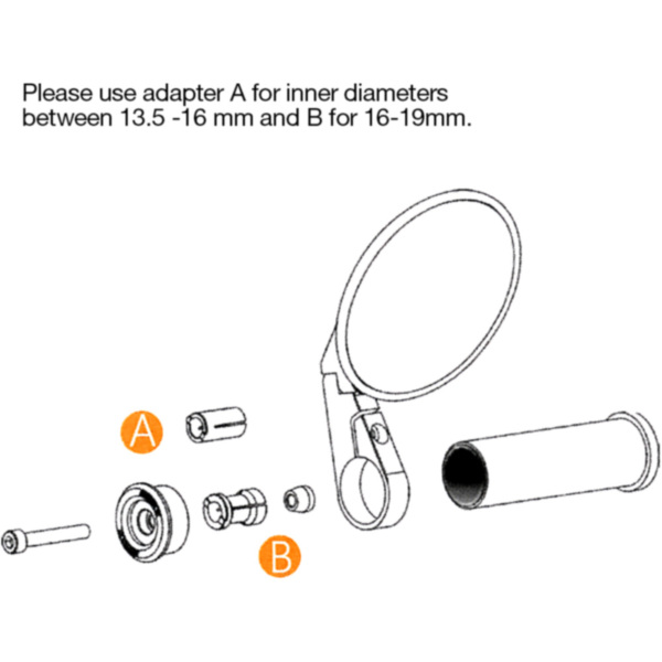 Lenkerenden alu schwarz 969406