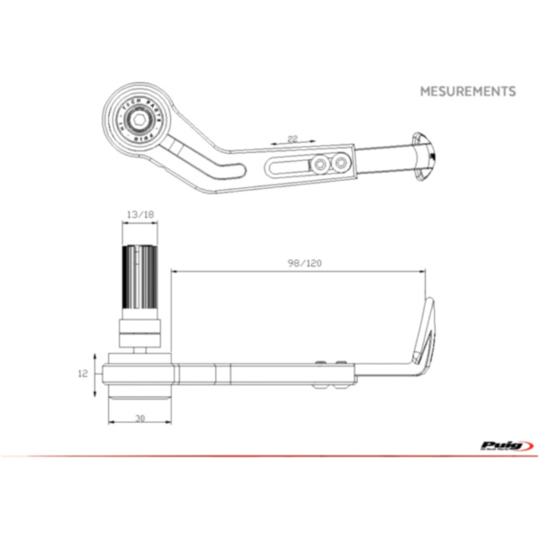 Kupplungshebel Protektor schwarz Puig