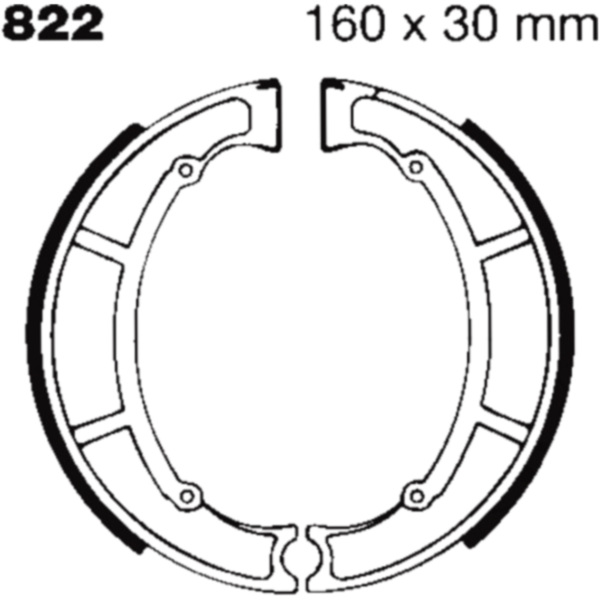 Bremsbacken mit Feder EBC 822G