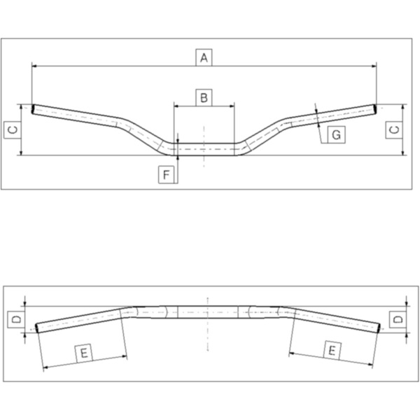 Lenker HRB schwarz 28 mm Domino