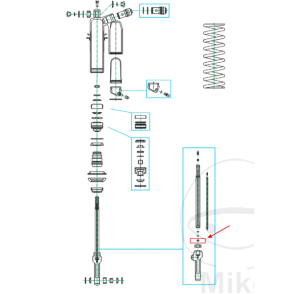 Gleitbuchsen in Kolbenstange Kayaba