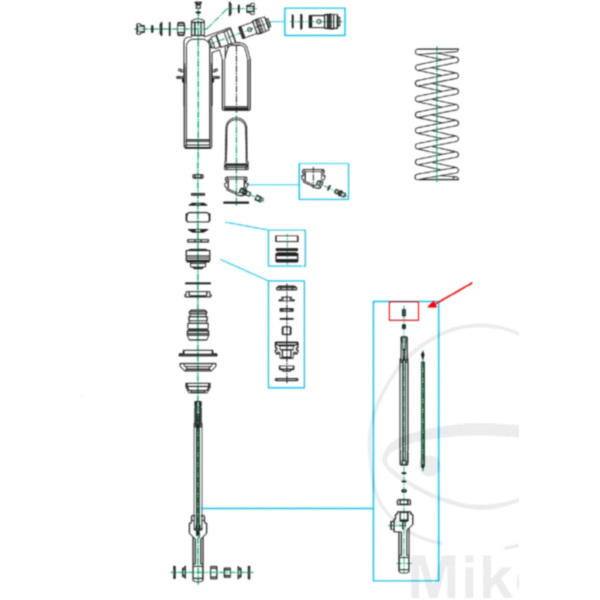 Stossdämpfer Dämpfer KLIPPFEDER Federbein Kayaba