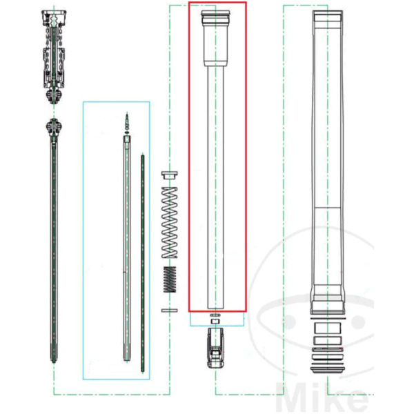 Gabelkolben unten Kayaba 110670004301
