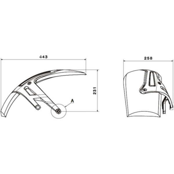 Abdeckung Hinterrad Puig 3503J