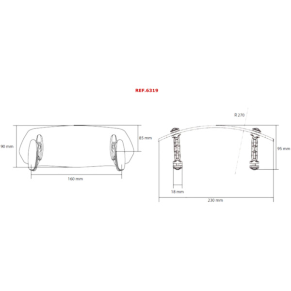 Aufsatz Scheibe mittel Puig 6320W