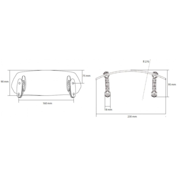 Aufsatz Scheibe mit Schrauben 6007W
